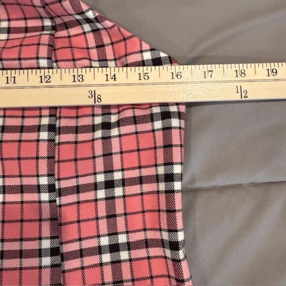 Urban Outfitters Pink and Black Plaid Mini Dress Sleeveless Back Zip Size Small - Picture 7 of 9